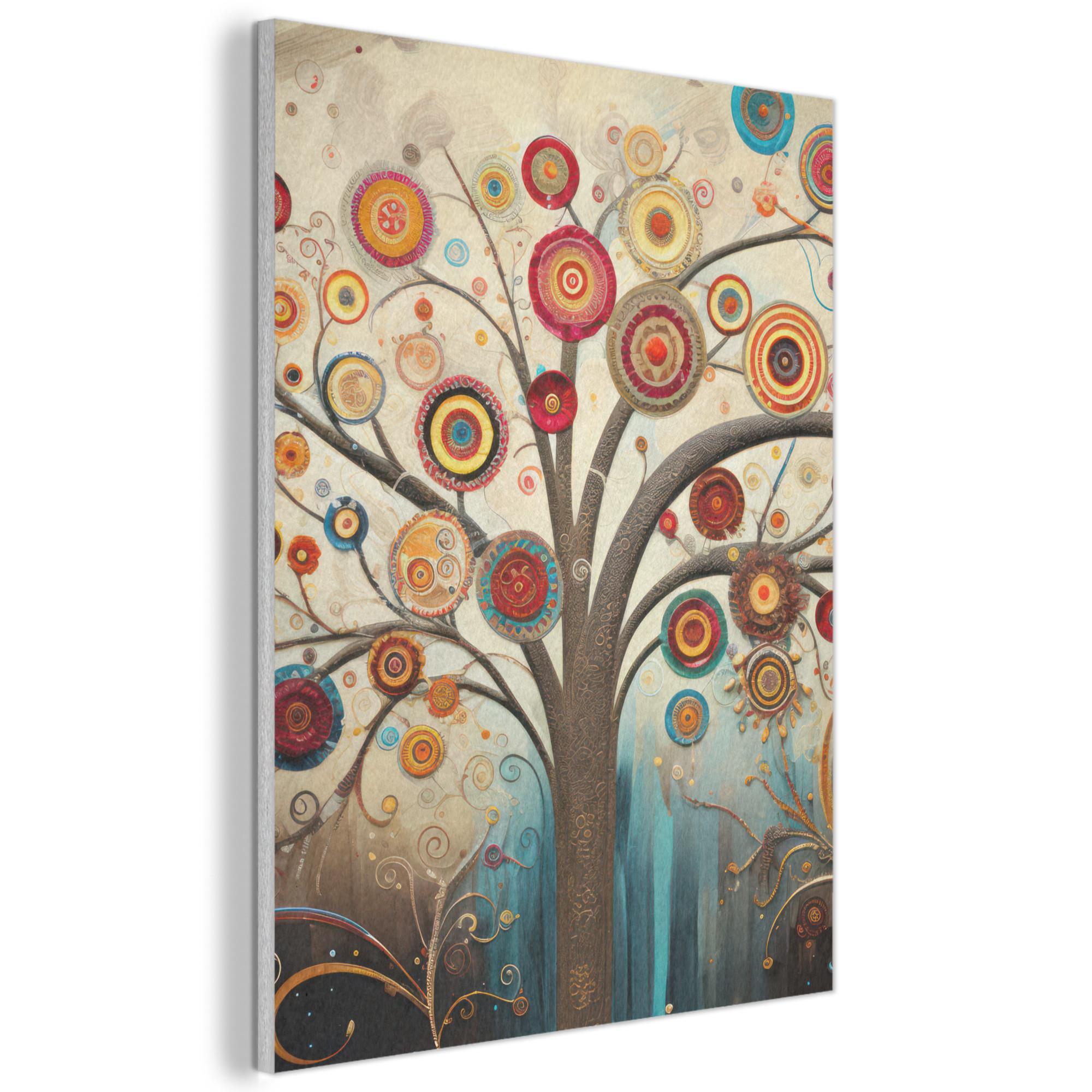 AKUSTIKBILD Baum - Baum des Lebens - Farbe Wandbilder 60x80 cm - Braun, Kunststoff (60/80/0.9cm) - MuchoWow