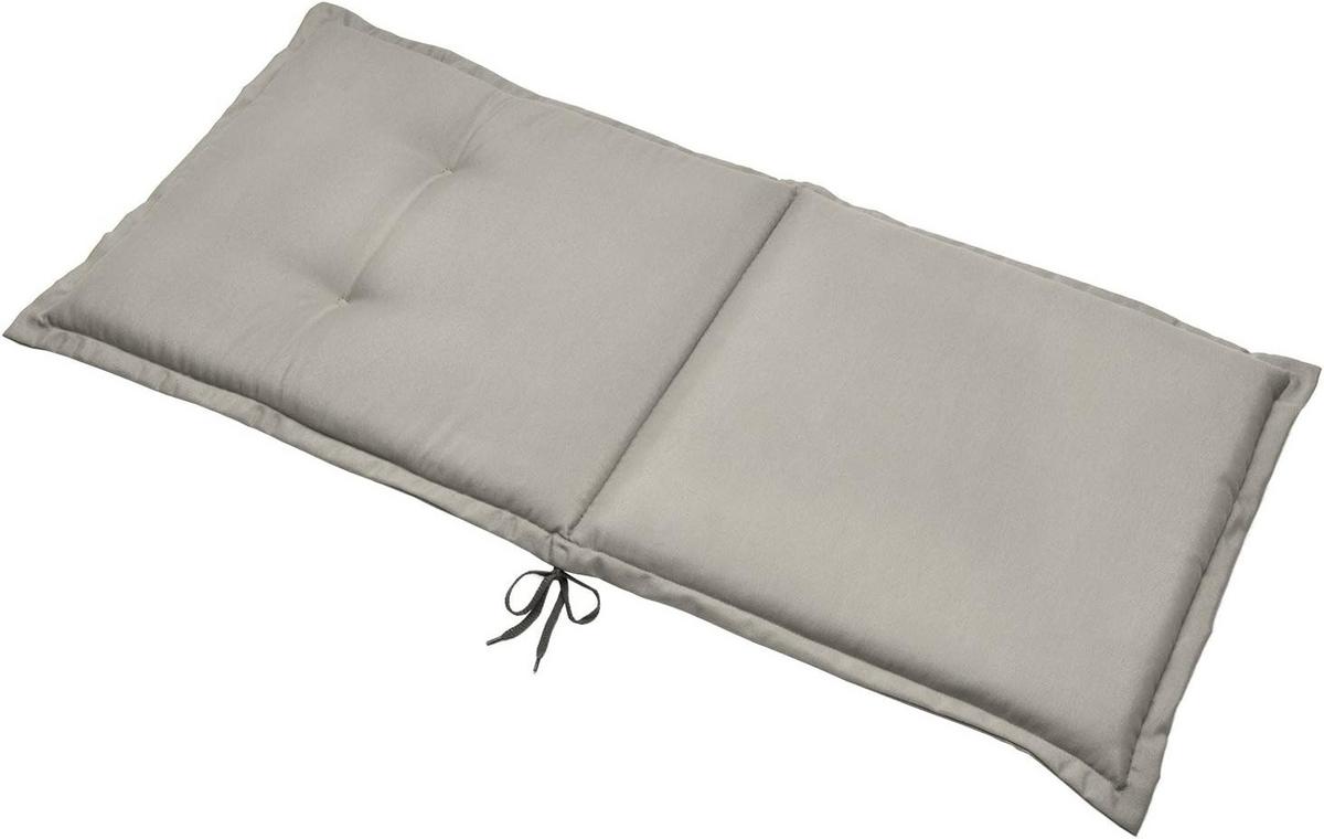 NIEDERLEHNERAUFLAGE Loft NL 100x50x6cm Hellgrau (2tlg) - Hellgrau, Textil (50/6/100cm) - Beautissu 