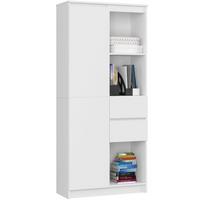 STANDREGAL Weiß 180/80/35 - Weiß, Holzwerkstoff (80/180/35cm) - RAUMHIRSCH FURNITURE