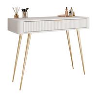 KONSOLE SCARLETT MIT SCHUBLADE BEIGE + GOLD - Beige, Holzwerkstoff (38/100/78cm) - Lookway