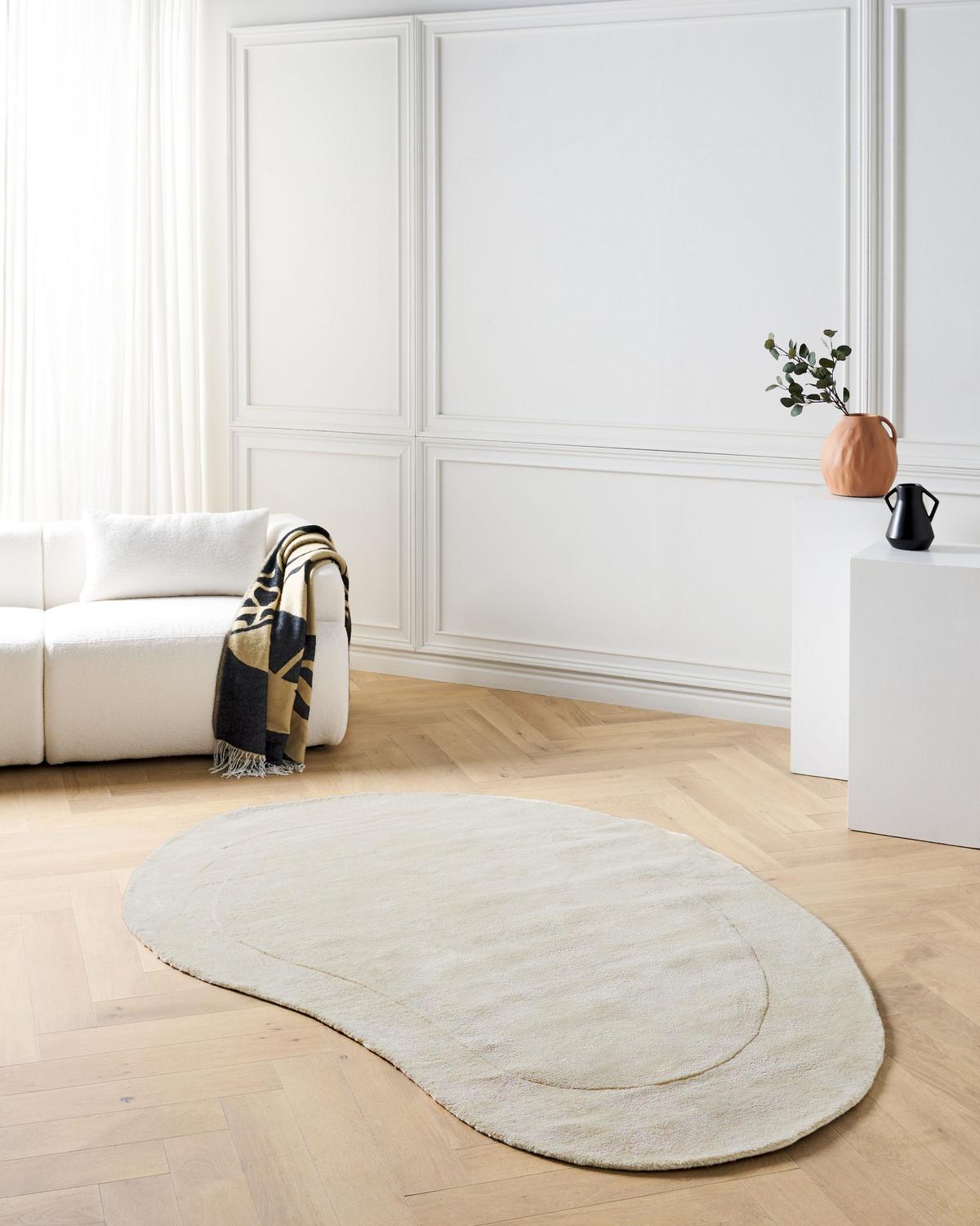 TEPPICH Hellbeige 160/230 cm Viskose Masso - Beige, Textil (160/230cm) - Beliani
