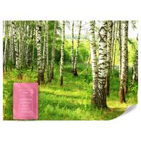 FOTOTAPETE für Esszimmer Birkenwald Bäume Natur 3D 100x70 - Schwarz/Braun, Papier (100/70cm) - Muralo