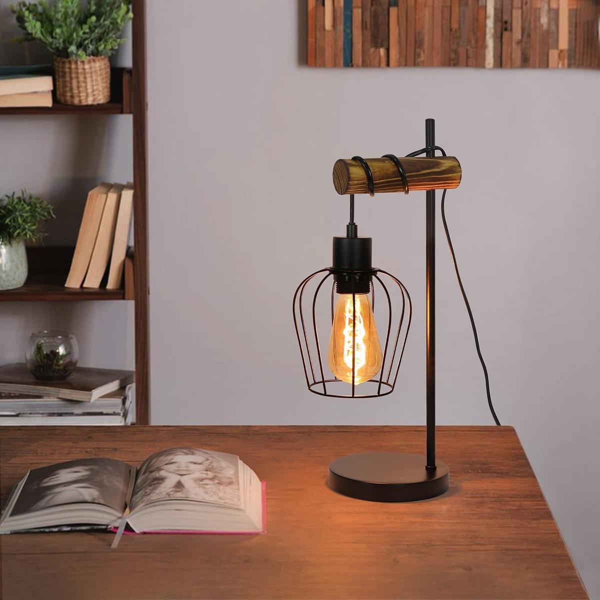 TISCHLAMPE Isolde 20/15/46 cm - Braun, Holz/Metall (20/15/46cm) - ZMH