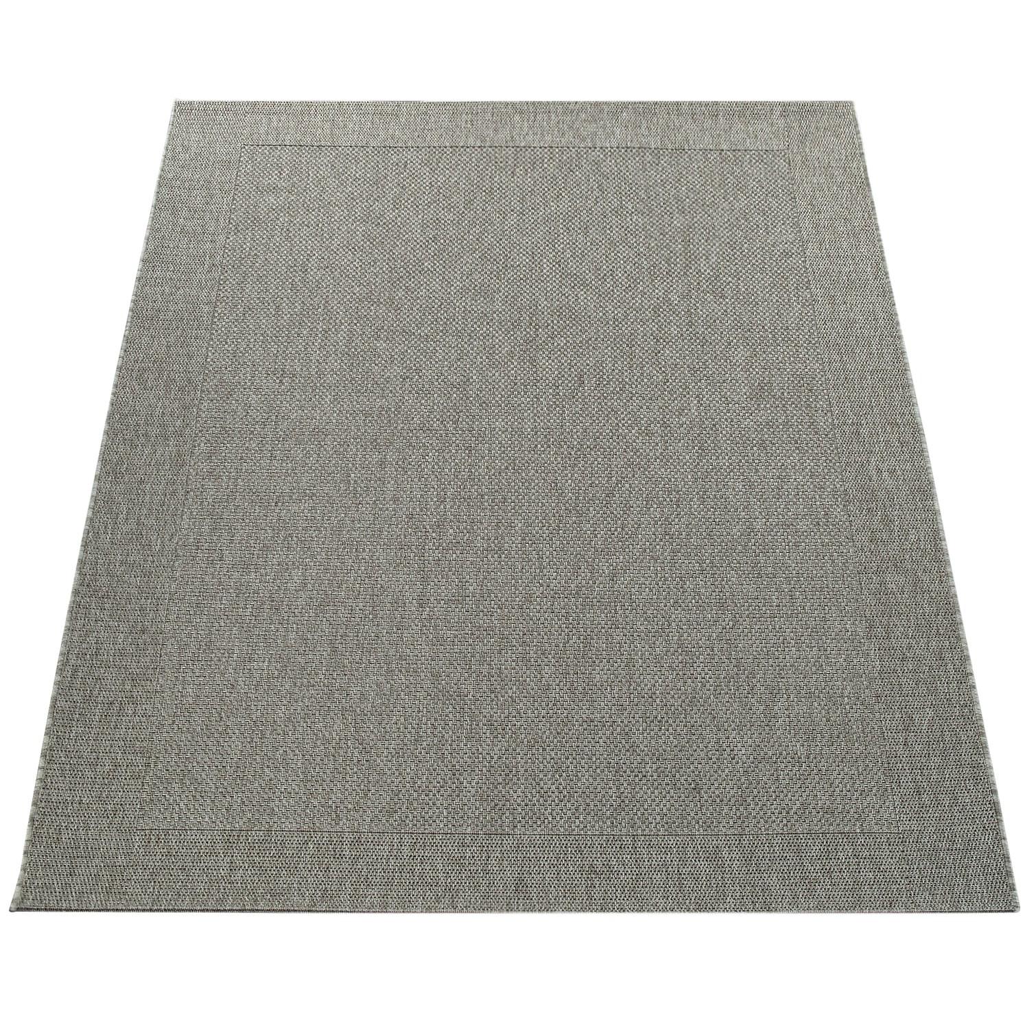 FLACHWEBTEPPICH, mit Bordüre, Grau, 120 x 170 cm - Grau, Textil (120/170cm) - KADIMA DESIGN