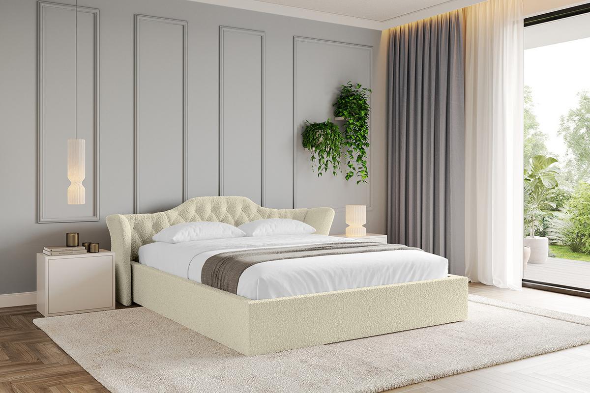 POLSTERBETT mit Bettkasten und Lattenrost, Boxbett ohne Matratze - ZORAN-V1 120x200 Beige - Taupe, Holzwerkstoff/Textil (120/200cm) - ALTDECOR