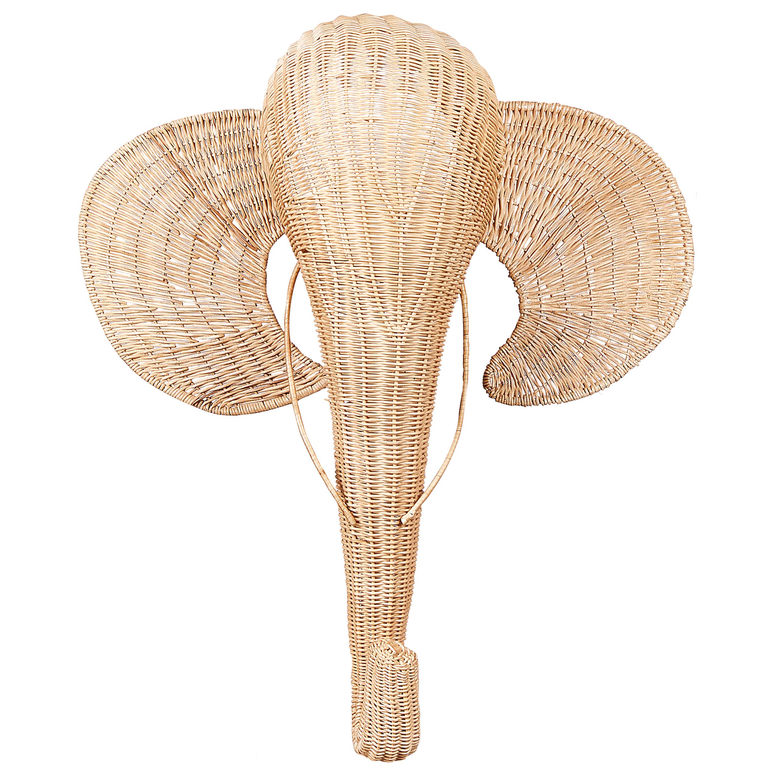 WANDDEKORATION Rattan natürlich Gruney - Naturfarben, Naturmaterialien (74/83/13cm) - Beliani