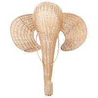 WANDDEKORATION Rattan natürlich Gruney - Naturfarben, Naturmaterialien (74/83/13cm) - Beliani