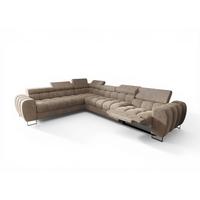 ECKSOFA Bastien Relax - Beige, Holzwerkstoff/Textil (260/330cm) - Fun Möbel