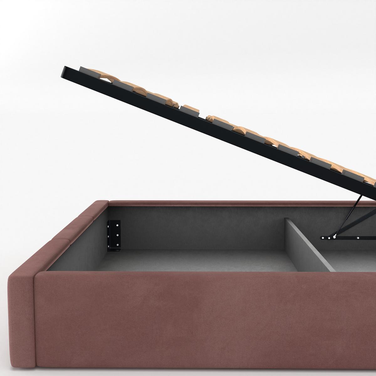 POLSTERBETT für Schlafzimmer Bett mit Stauraum Altrosa 90x200 - Altrosa, Holzwerkstoff/Metall (90/200cm) - Muralo