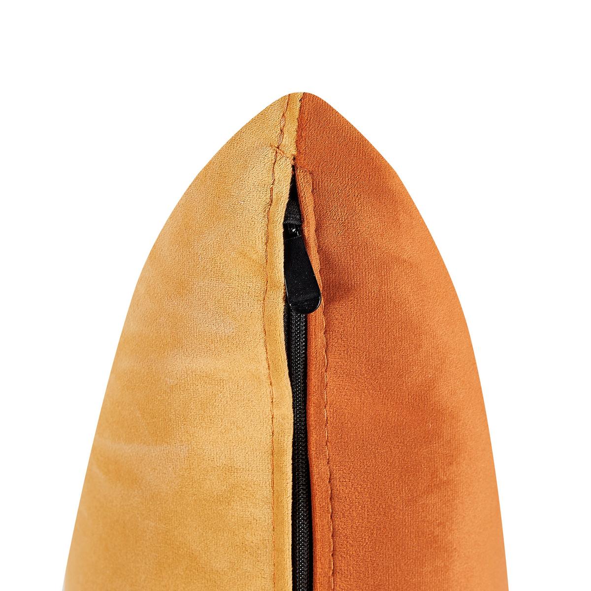 CHAISELONGUE-RECHTSSEITIGE Samtstoff Orange Gonesse - Goldfarben/Orange, Textil (160/72/79cm) - Beliani