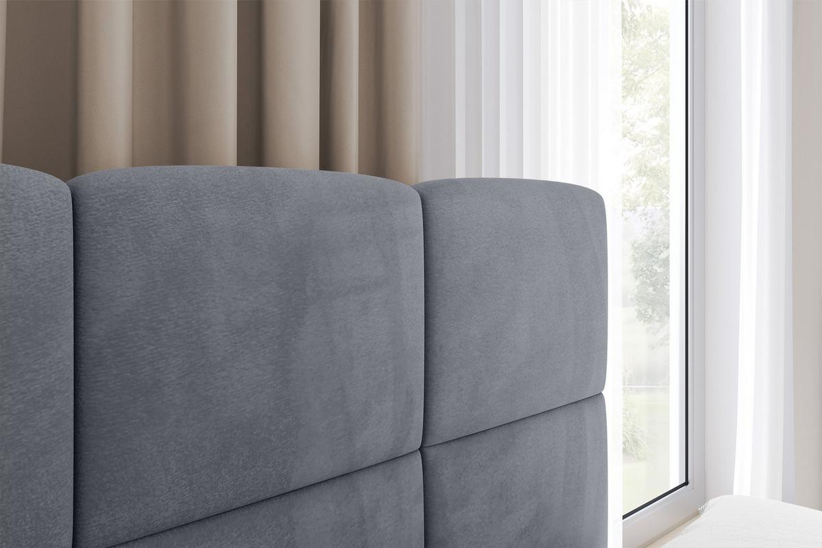 EINZELBETT Jugendbett mit Bettkasten Links, mit Matratze - LIVY 90x200 Grau - Grau, Holzwerkstoff/Textil (90/200cm) - ALTDECOR