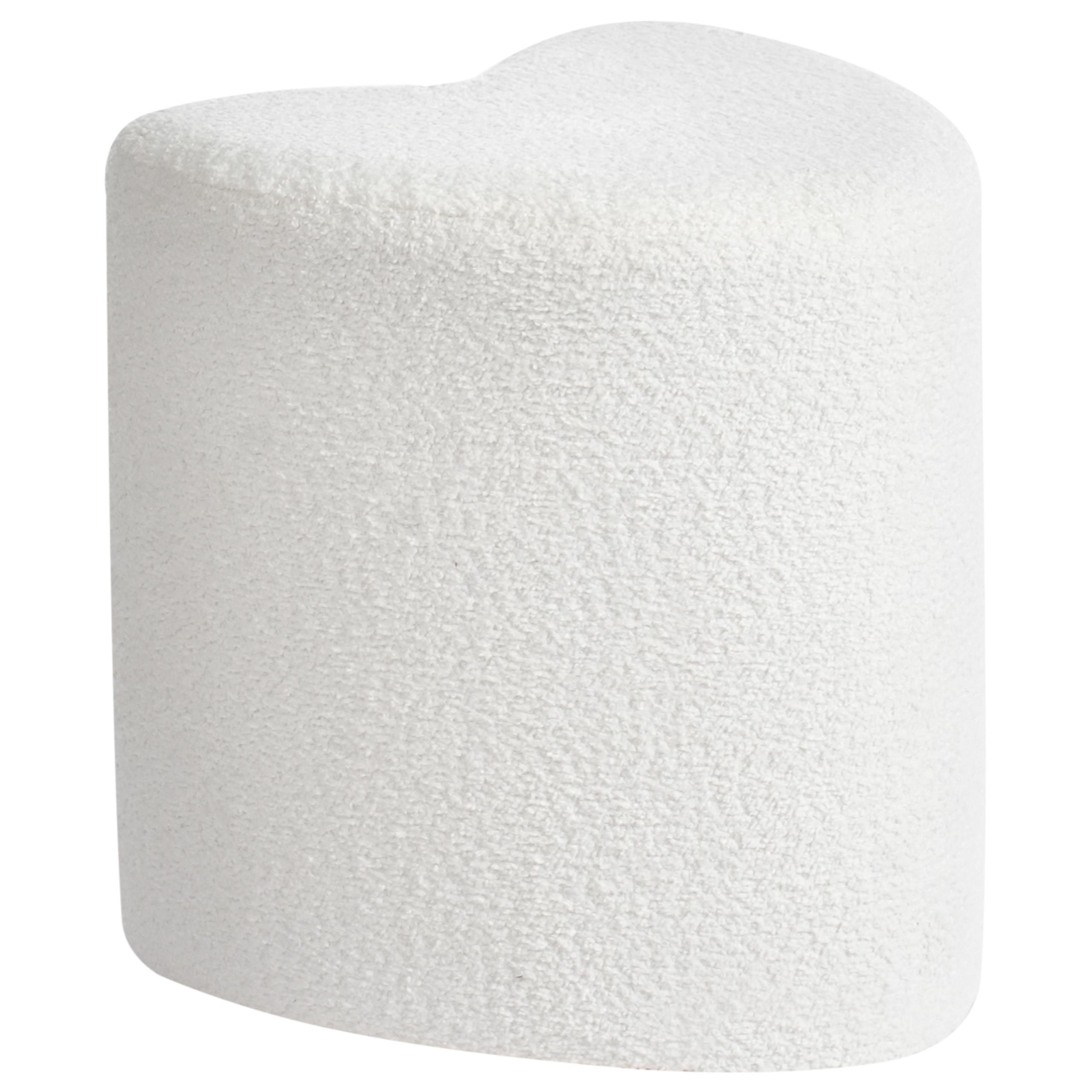 POUF Cremeweiß Scotia - Weiß, Textil (40/44/33cm) - Beliani