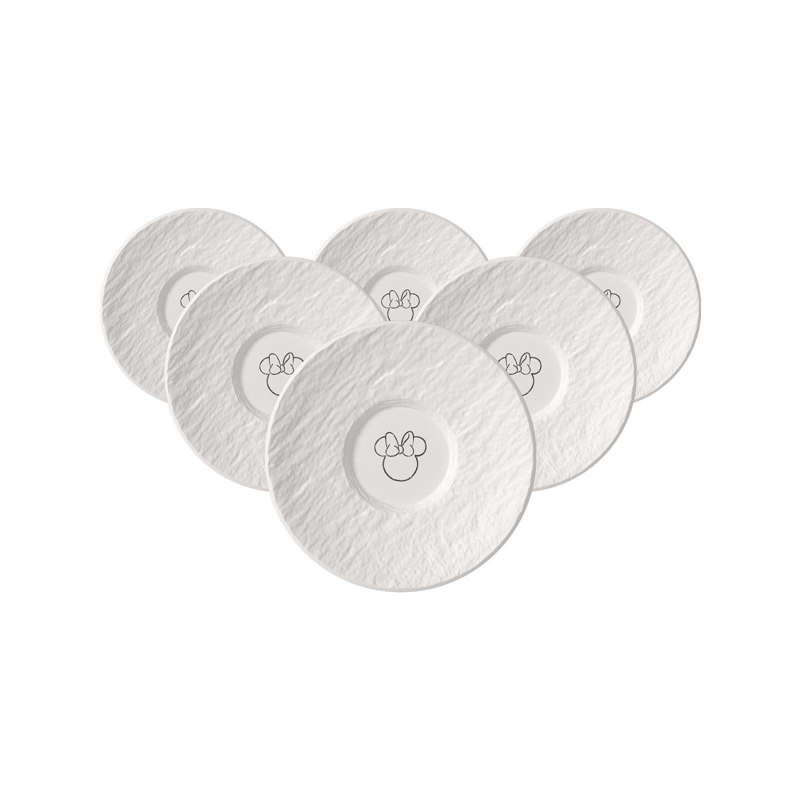 ESPRESSO-UNTERTASSEN Manufacture-Rock blanc Mickey Mouse weiß ø 12,1 cm 6er Set - Weiß, Keramik (12.1cm) - Villeroy & Boch