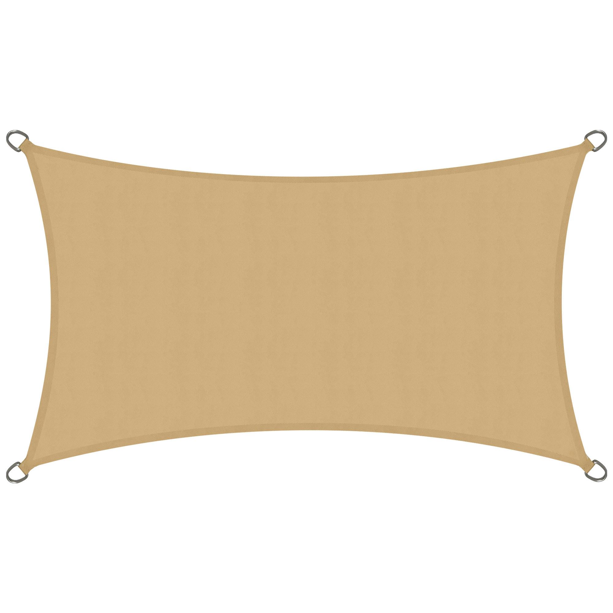 SONNENSEGEL SolVision PS9 200/400 cm rechteckig Sand PE - Sandfarben, Kunststoff (400/200cm) - Sol Royal