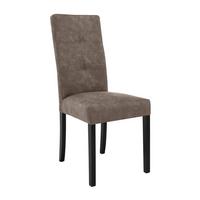 STUHL Solis mit schwarzen Holzbeinen, Polsterstuhl, Braun - Schwarz/Braun, Holz (45/100/42cm) - Beautysofa