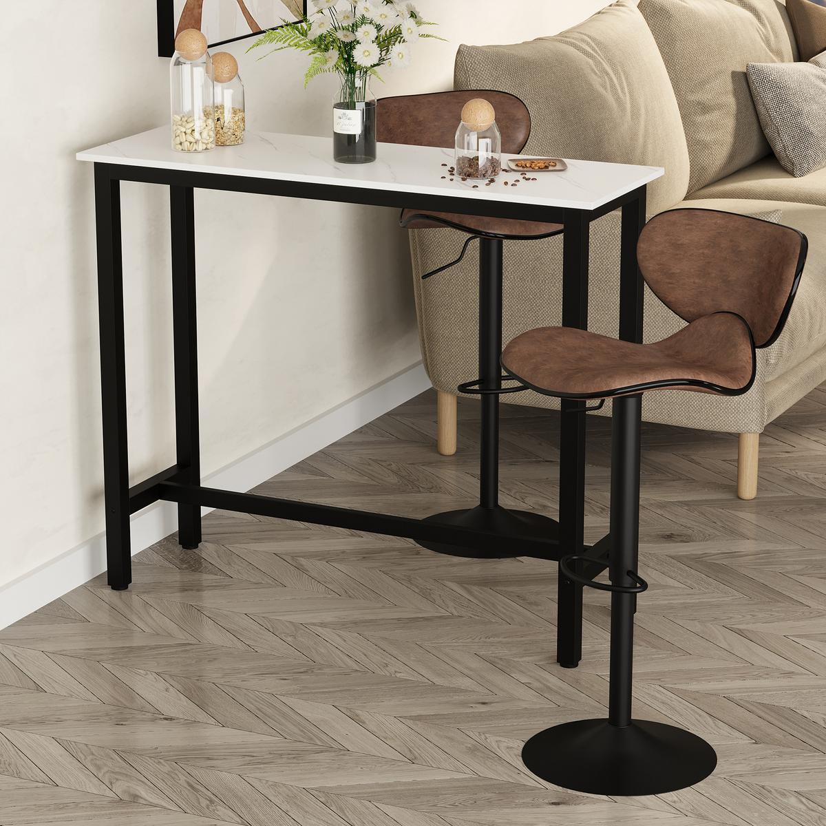 BARTISCH - Weiß, Holzwerkstoff (120/40/100cm) - HOMCOM