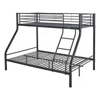 ETAGENBETT leo Schwarz - Schwarz, Metall (190/140cm) - Habitat Garten