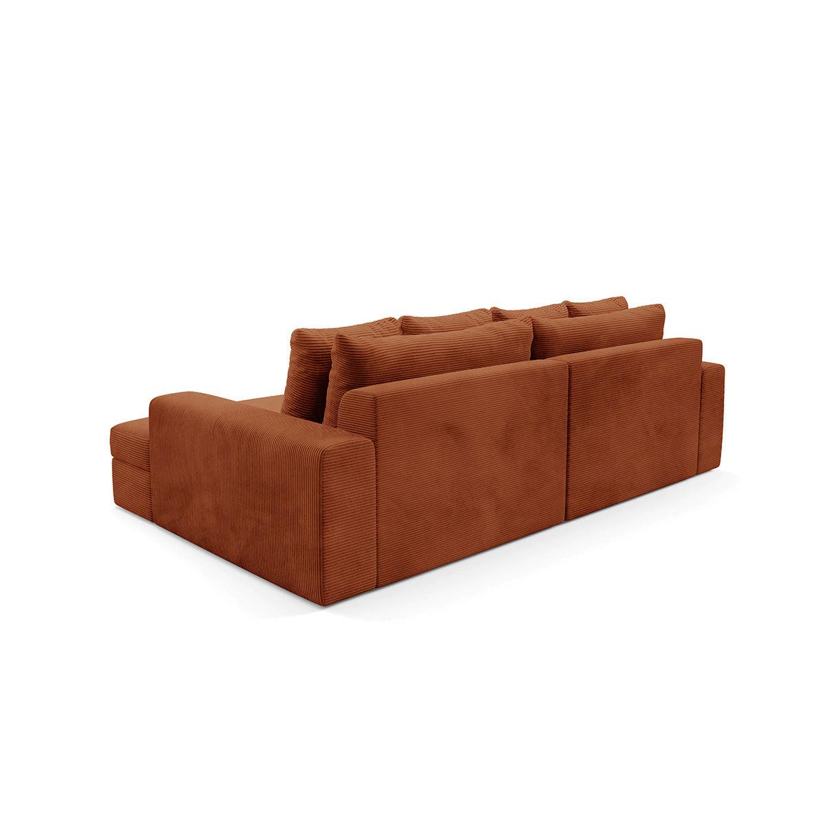 ECKSOFA Paola 3 Sitzplätze Ziegelrot - Terracotta, Holz (272/167cm) - Petits-meubles