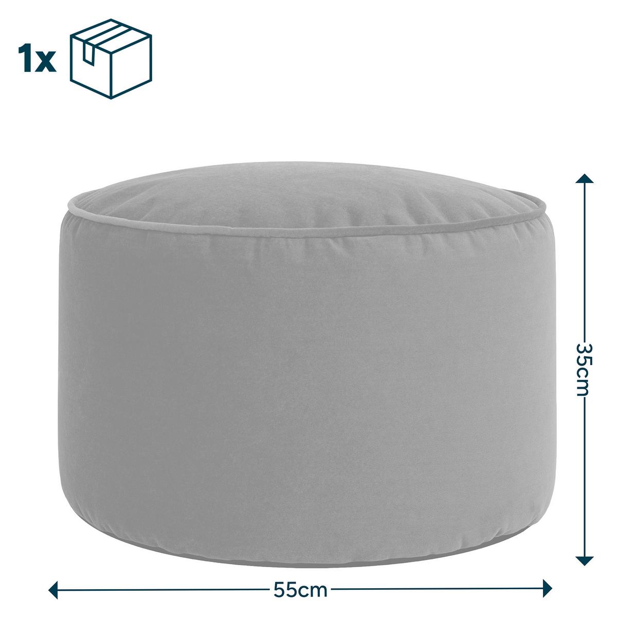 SITZPOUF Rund Milano - Grün, Textil (55/35/55cm) - icon