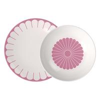 TAFELSERVICE Fleur Couleur Cassis 12-tlg. - Pink, Keramik (24/5.1/24cm) - Villeroy & Boch