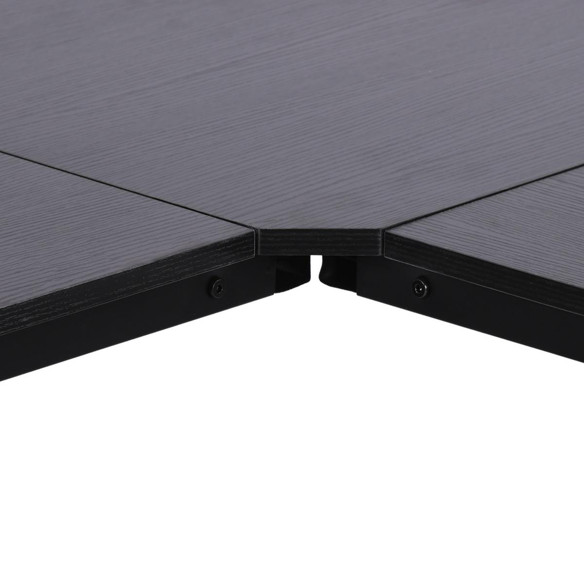 SCHREIBTISCH L-Form, MDF, Schwarz - Schwarz, Kunststoff (150/150/76cm) - HOMCOM