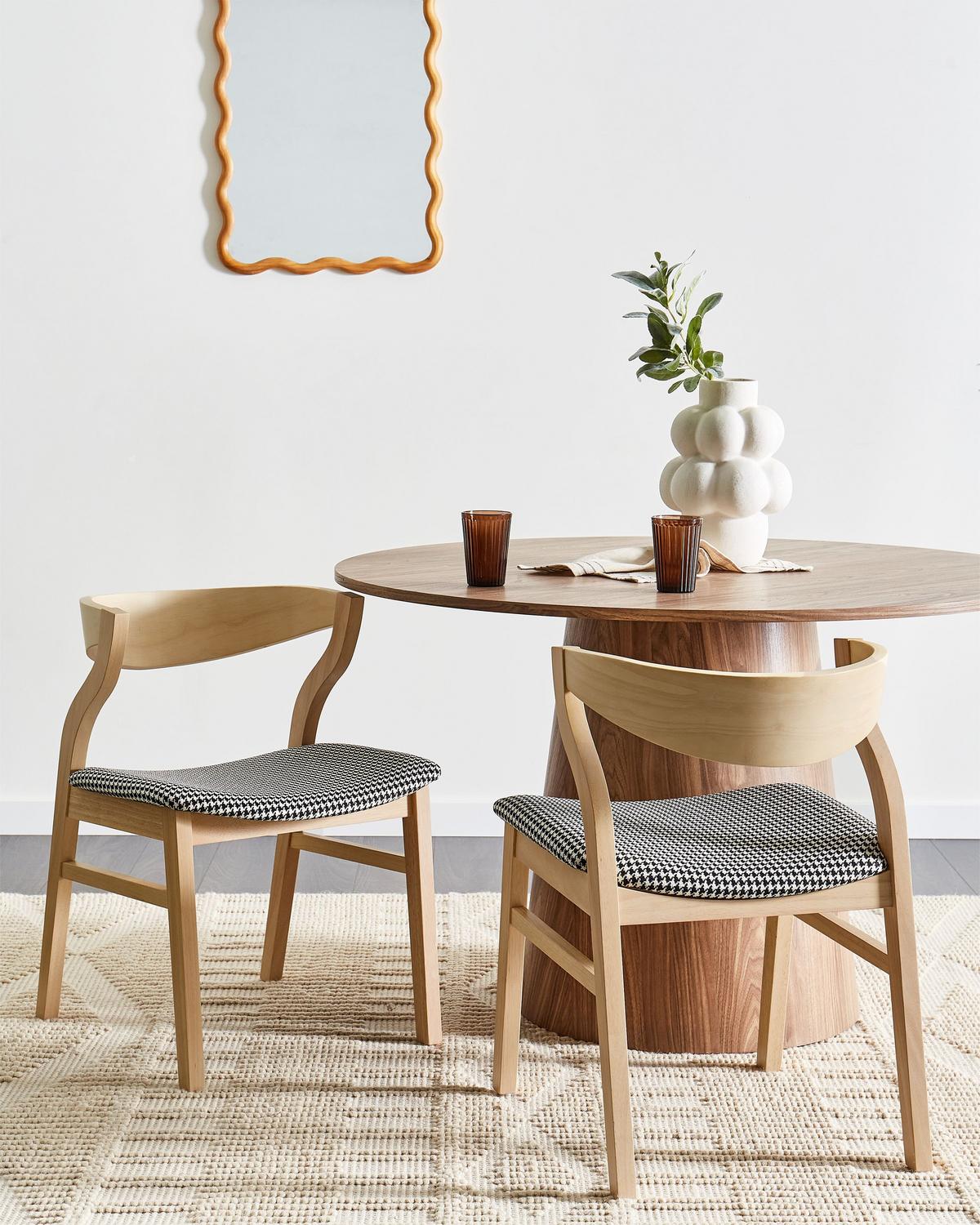 ESSZIMMERSTUHL 2er-Set Braun Maroa - Schwarz/Braun, Holzwerkstoff (51/72/46cm) - Beliani