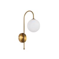 WANDLEUCHTE Myveth 26/15/47 cm - Goldfarben/Weiß, Glas/Metall (15/47/26cm) - ZMH