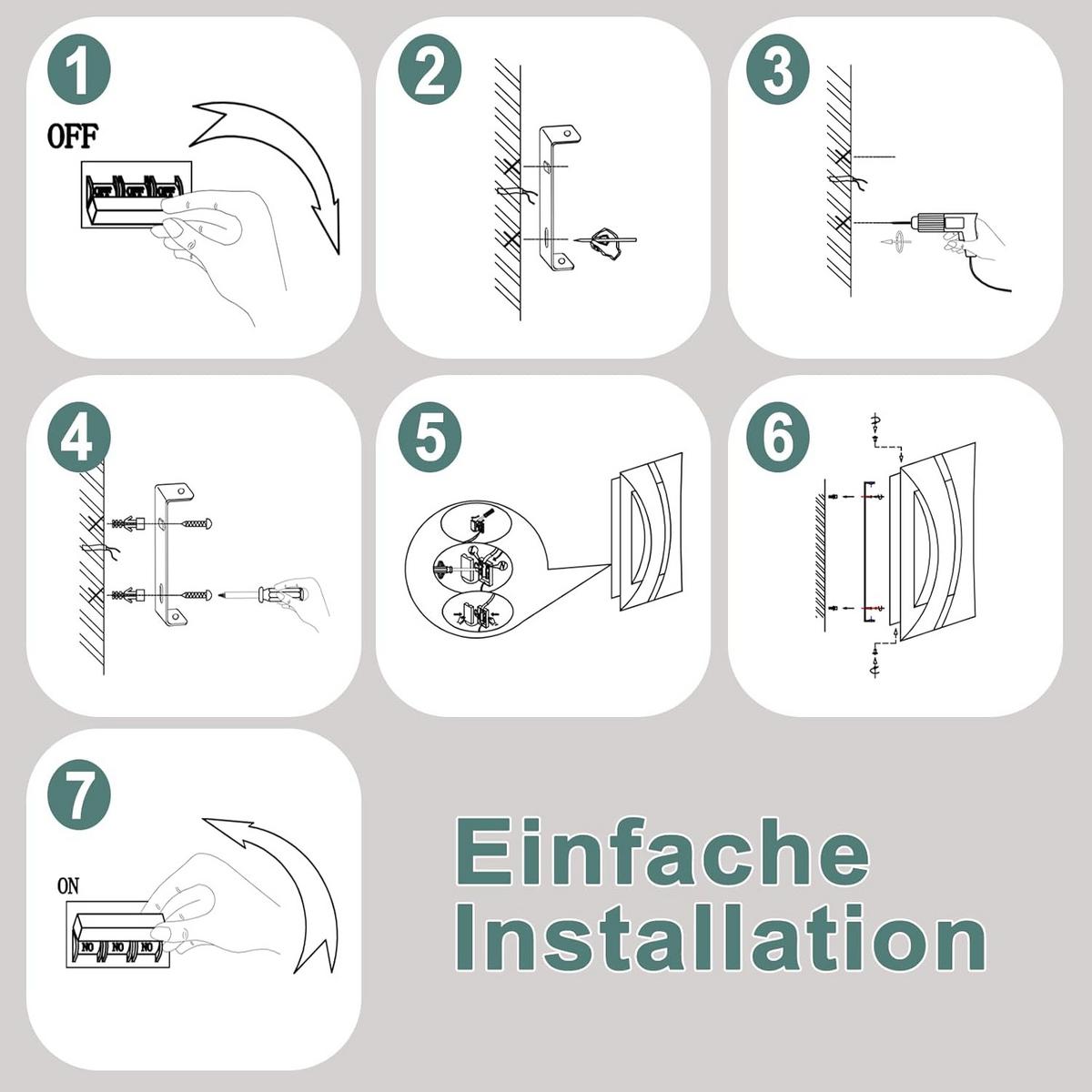 LED WANDLEUCHTE BURTON Ⅲ 21/13/8 cm - Weiß, Metall (13/8/21cm) - Nettlife