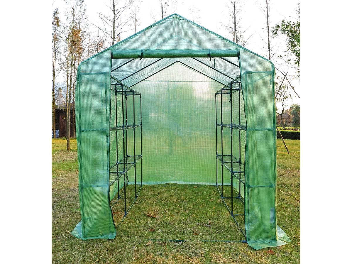 GEWÄCHSHAUSFOLIE serre tomate petunia- 4.4m² - 2.5 x 1.7 x 2.1 m Grün - Grün, Kunststoff (30/25cm) - Habitat Garten
