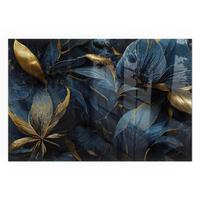GLASPLATTE für Kamin 60x40 cm - Dunkelblau, Glas (60/40/0.4cm) - TULUP