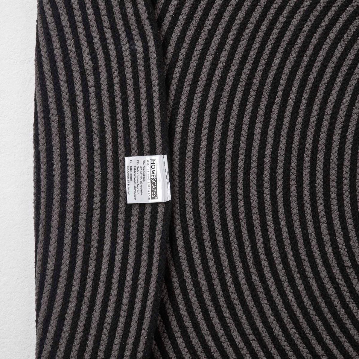TEPPICH Spirale geflochten rund 200 cm - Schwarz, Textil (200/200cm) - Homescapes