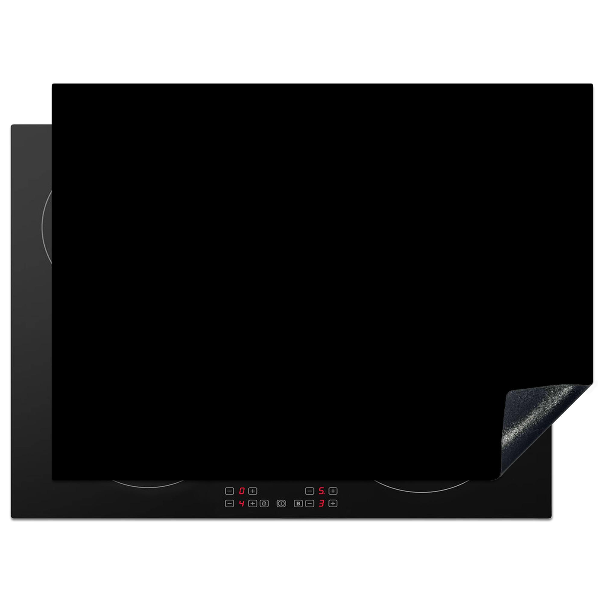 HERDABDECKPLATTE Schwarz - Einfarbig Induktionsmatte 71x52 cm - Schwarz, Kunststoff (71/52/0.2cm) - MuchoWow