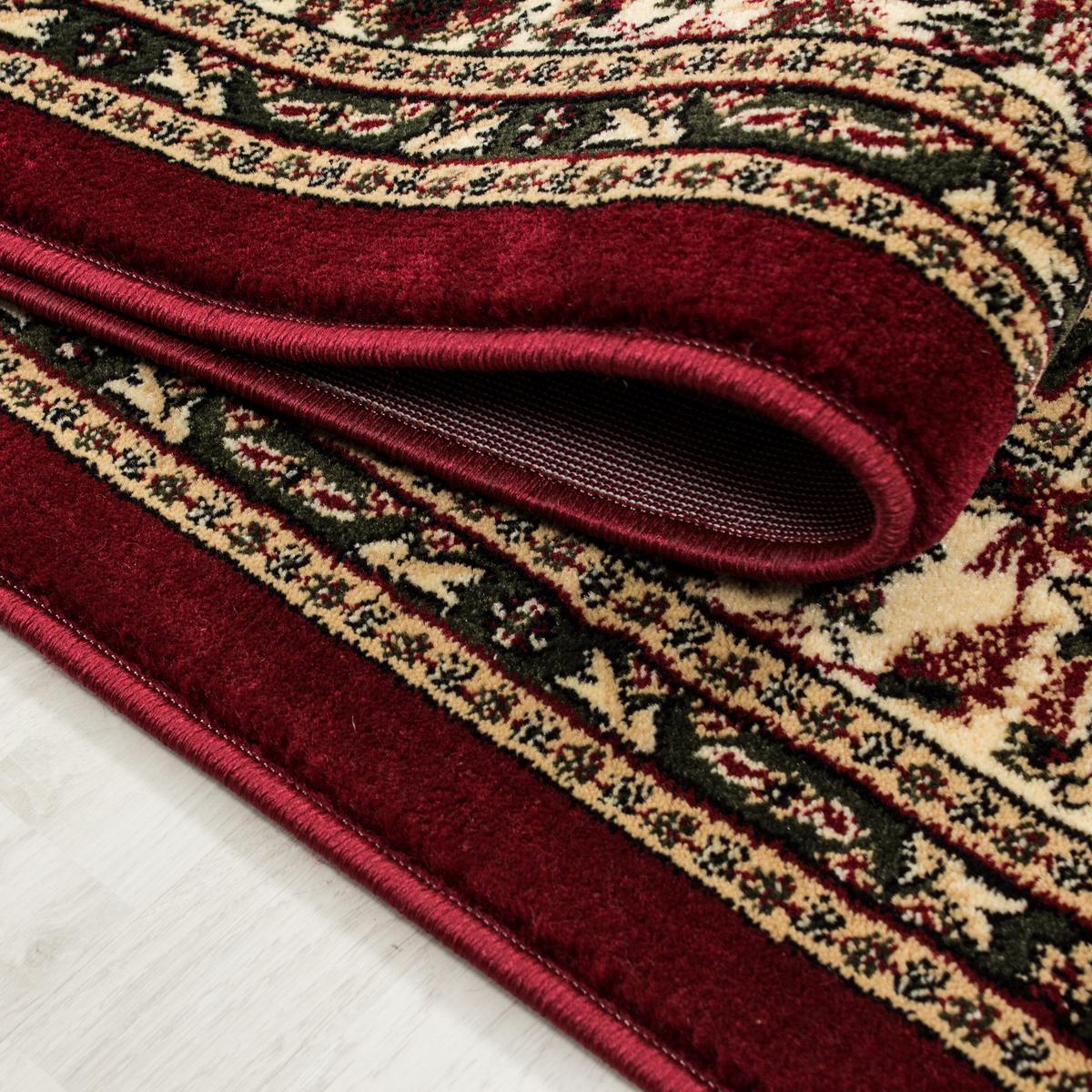 TEPPICH Kurzflor TANNHEIM in Rot, orientalisch, Florhöhe 12 mm, 80 x 150 cm - Rot, Textil (150/80cm) - KADIMA DESIGN