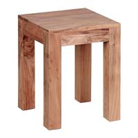 COUCHTISCH Massivholz Handgefertigt Edelholz Design, Beige 35x35x45 cm - Beige, Holz (35/35/45cm) - KADIMA DESIGN