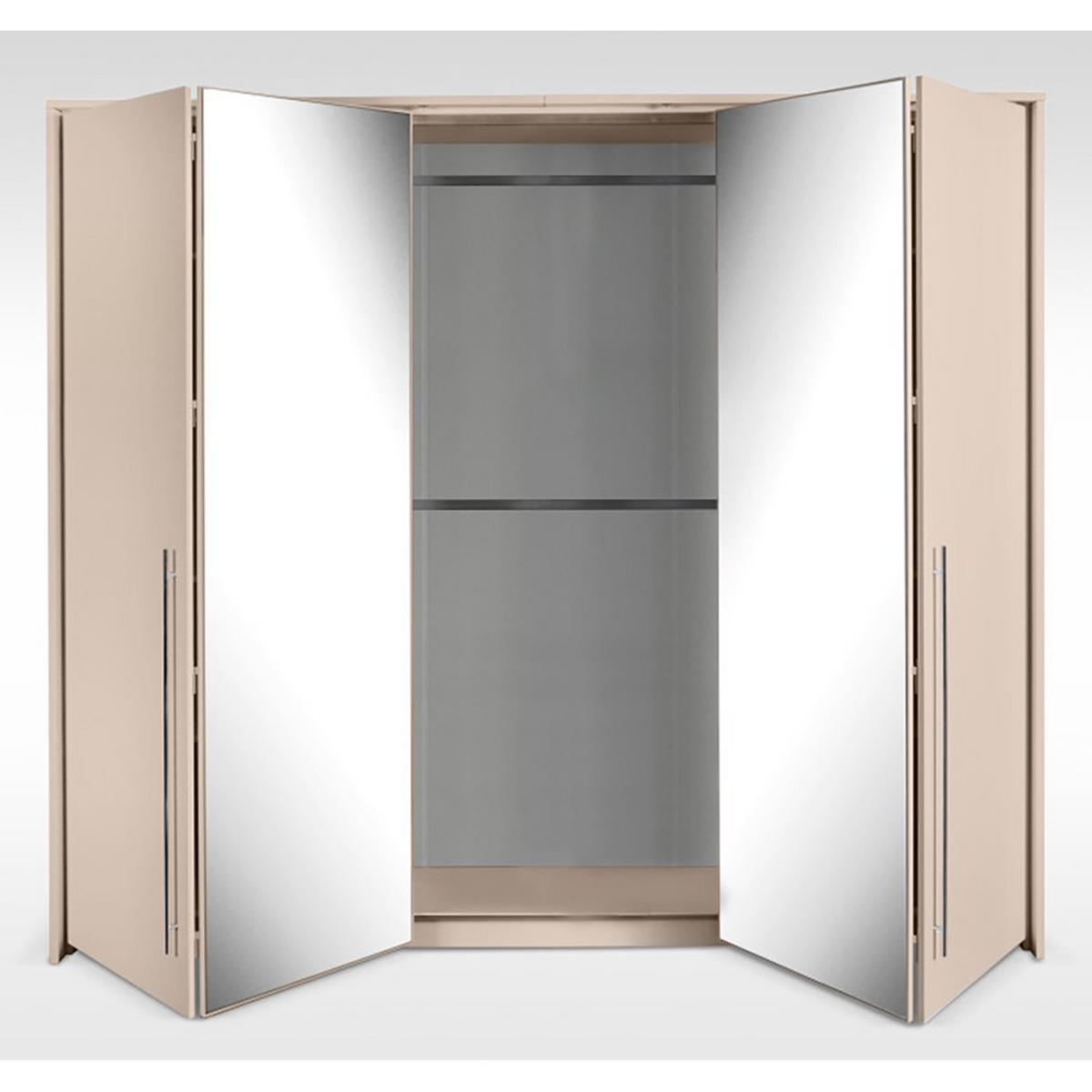DREHTÜRENSCHRANK Sahara mit 2 Türen und 8 Regalböden, 255 cm, Sandbeige - Sandfarben, Holzwerkstoff (255/219/65cm) - Beautysofa