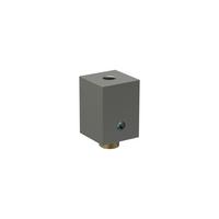 DECKENTRÄGER FÜR GARDINENSTANGEN INNENLAUF 20x20 mm, Quadline (Würfel) 1-läufig, Satin-Silber - Silberfarben, Metall (1.8/2.7/1.8cm) - INTERDECO