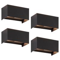 WANDLEUCHTE Inspiration 4er Set - Schwarz, Metall (10/10/20cm) - Nettlife