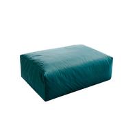 HOCKER MIA Grün Velvet - Schwarz/Grün, Kunststoff/Textil (117/47/84cm) - KAWOLA