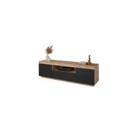 TV-SCHRANK YOSHI 170/42/49 cm Wotan Eiche / Schwarz - Naturfarben, Holzwerkstoff (170/49/42cm) - Lookway