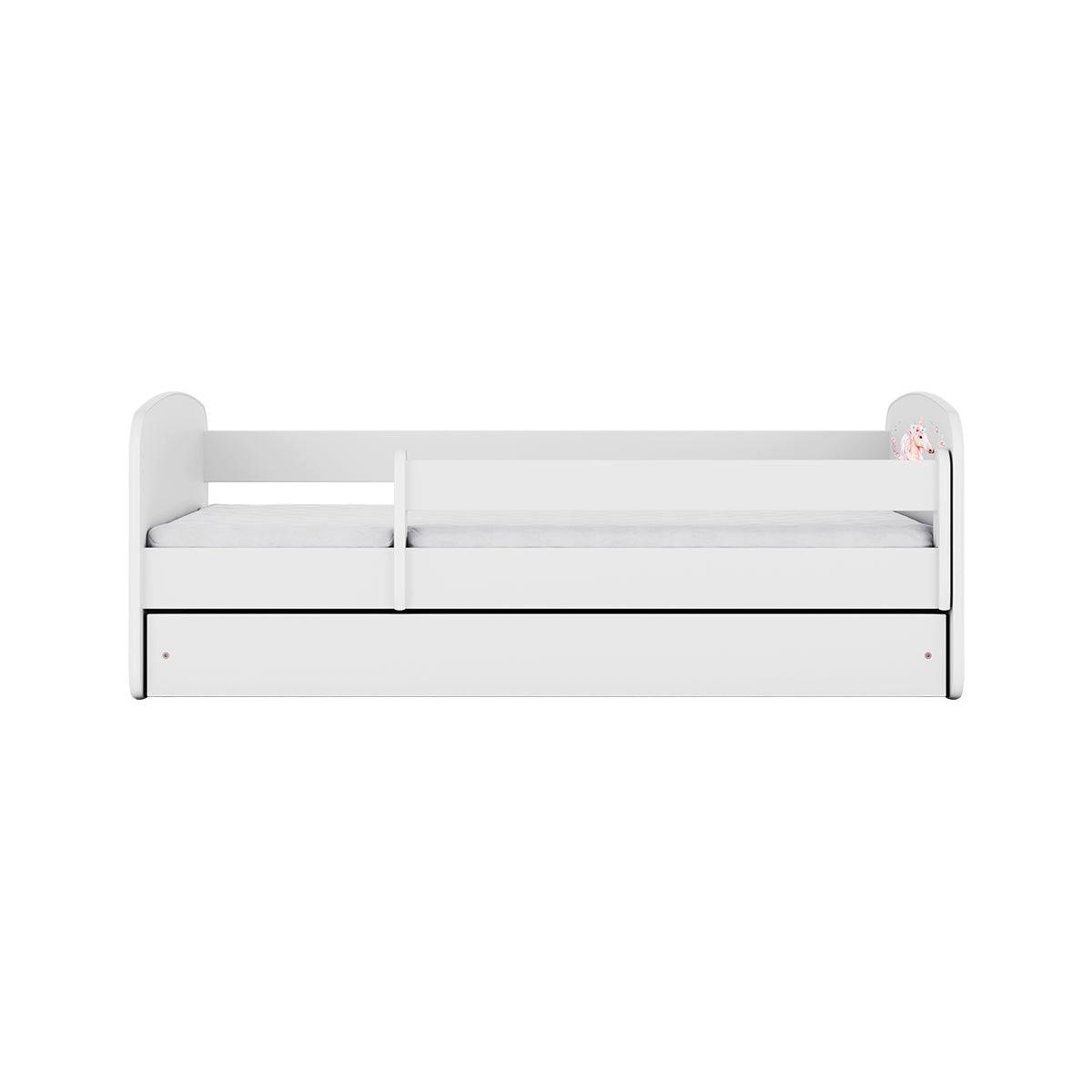BETT Weiß - Hellrosa/Weiß, Holzwerkstoff (80/180cm) - Petits-meubles