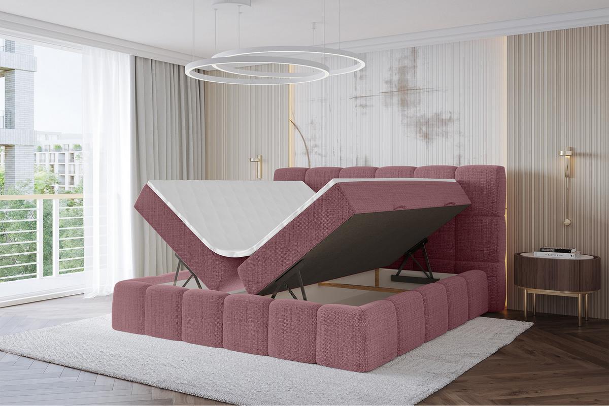BOXBETT - AURI-H3 - 180x200 Altrosa Aragon - Altrosa, Holzwerkstoff (180/200cm) - ALTDECOR
