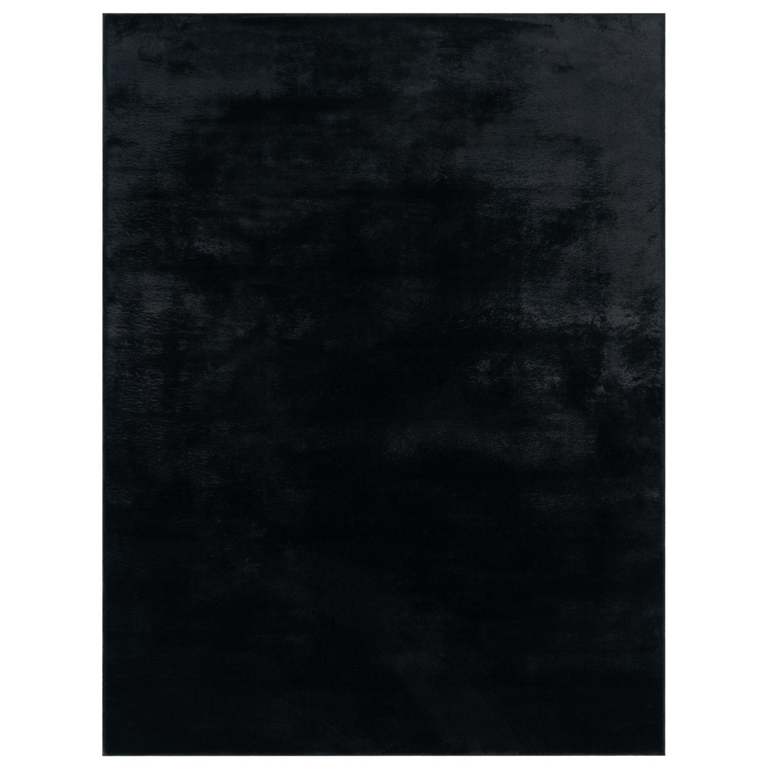 HOCHFLORTEPPICHE Schwarz 140 x 200 cm - Schwarz, Kunststoff (140/200cm) - TT Home