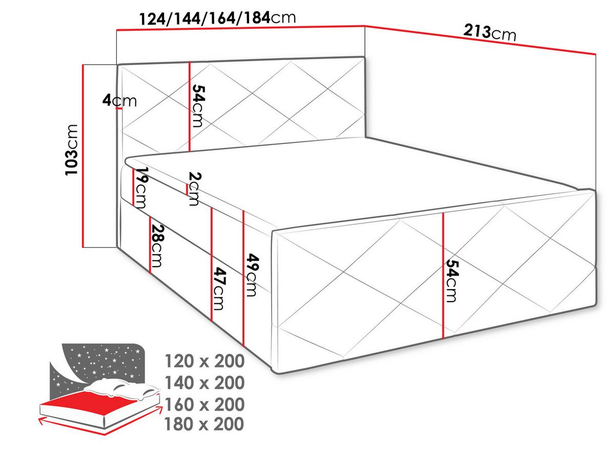 BOXBETT Herkules - H3 - Hellbraun, Holz (160/200cm) - MIRJAN24