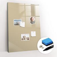 MAGNETTAFEL 70x100 Beige schwarzer Marker - Sandfarben, Glas (70/0.4/100cm) - TULUP
