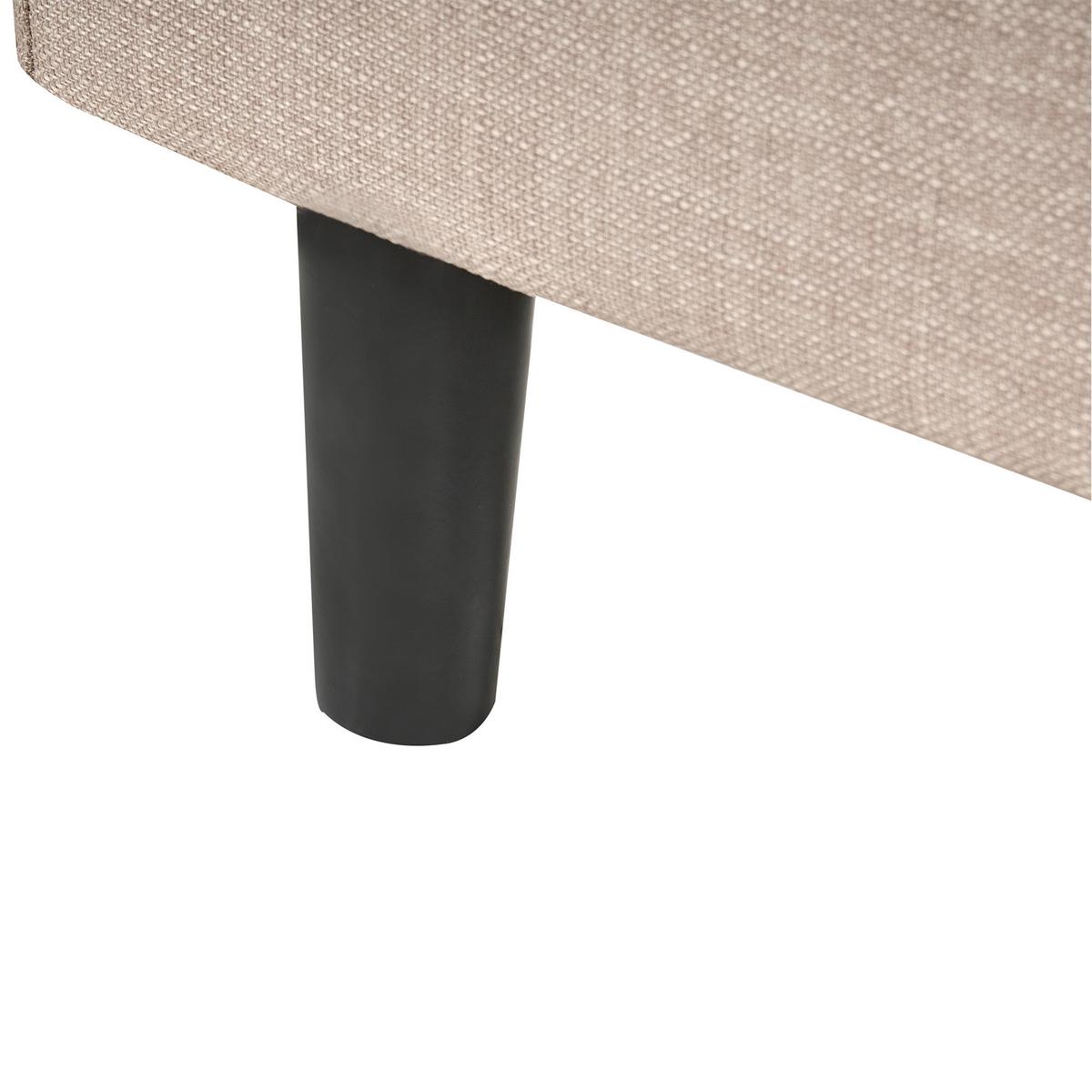 BETT mit Lattenrost 120/200 cm Beige Fitou - Beige/Braun, Textil (120/200cm) - Beliani