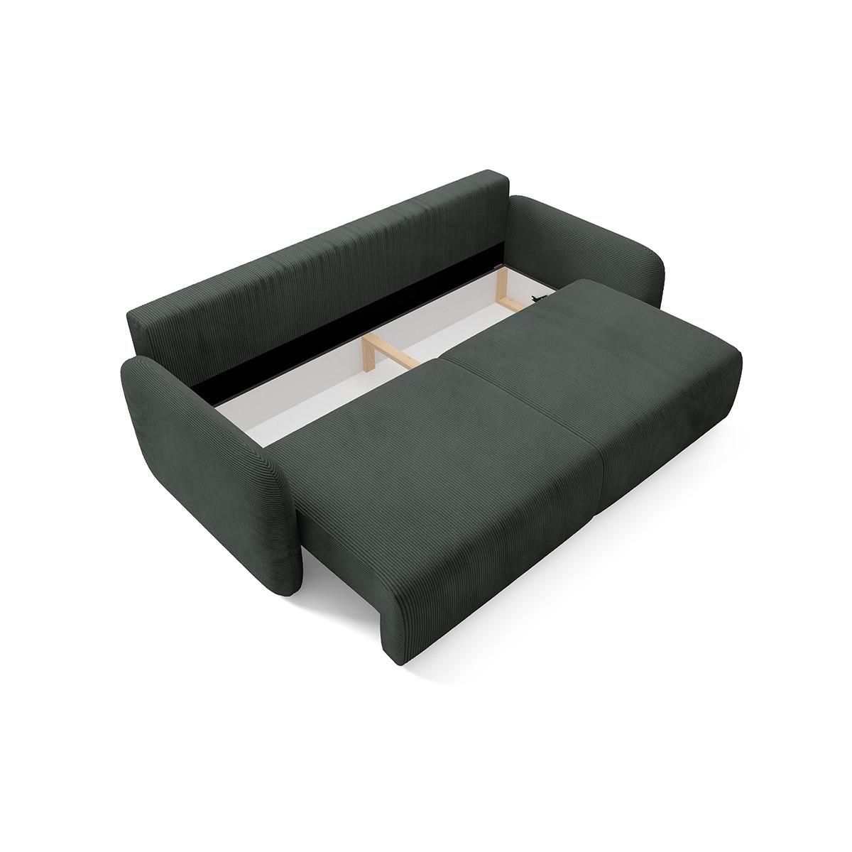 SOFA Dora 3 Sitzplätze Dunkelgrau - Grau, Holz (233/92/110cm) - Petits-meubles