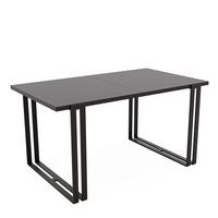 TISCH ausziehbar aus MDF, Schwarz - Schwarz, Holzwerkstoff (160/80/76cm) - Idohome