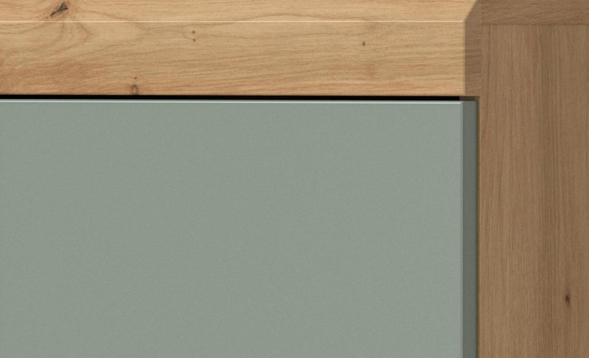WASCHBECKENUNTERSCHRANK Salbei grün, Eiche Artisan 60 cm mit Schubkästen - Salbeigrün/Schwarz, Holzwerkstoff/Kunststoff (60/56/37cm) - Inn.Furn