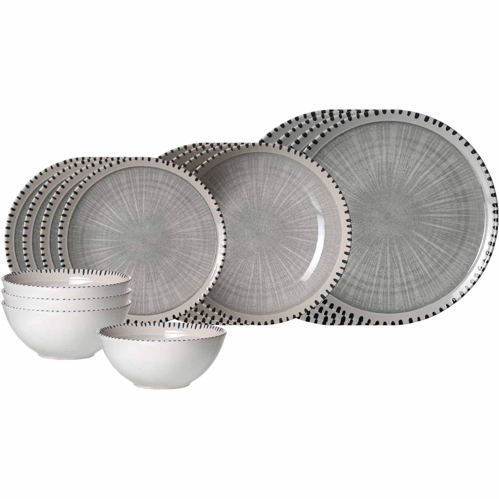 EINSTEIGER-SET Natura Grau 16-tlg. - Grau, Keramik (2/2/2cm) - Ritzenhoff Breker