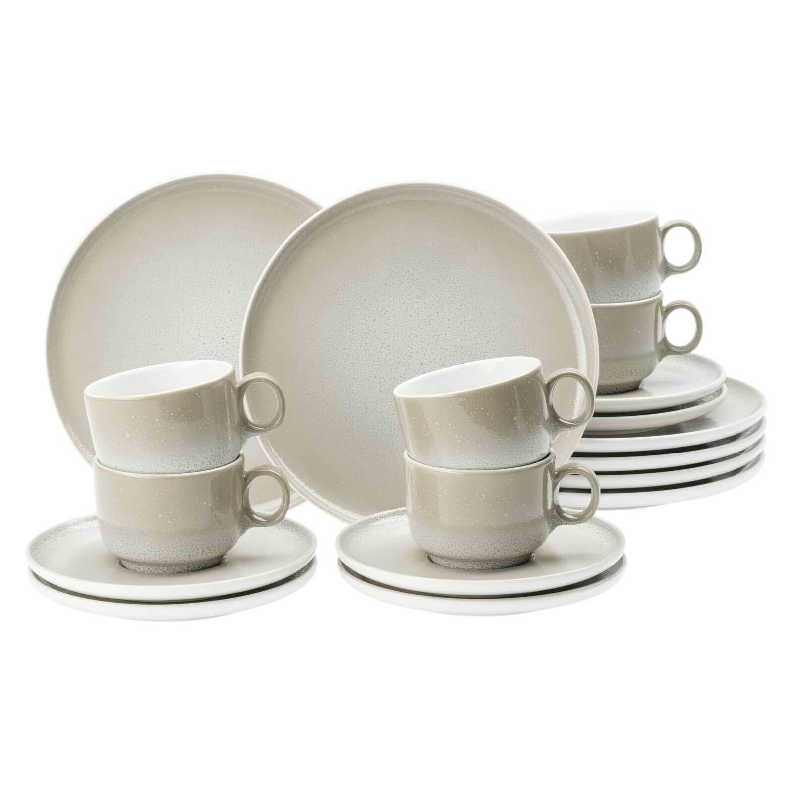 KAFFEESERVICE Sento Home Aura cream 18-tlg. - Creme, Keramik (24/18.1/43cm) - Seltmann Weiden